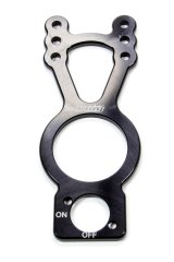 Steering Box Mount - Fuel Shutoff Mount - Aluminum - Black Anodized - Sprint Car - Each thumbnail 1