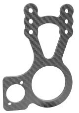 Steering Box Mount - Fuel Shutoff Mount - Left Side - Carbon Fiber - Natural - Sprint Car - Each thumbnail 1