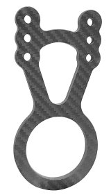 Steering Box Mount - Carbon Fiber - Natural - Sprint Car - Each thumbnail 1