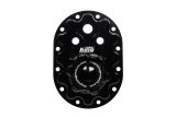 Fuel Cell Filler Plate - Positive Lock Cap - Flat Mount - 12-Bolt Flange Vent - Aluminum - Carbon Fiber Look - Each thumbnail 1