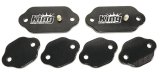 Exhaust Port Blockoff - Individual Plates - Aluminum - Black Anodized - Small Block Chevy - Kit thumbnail 1