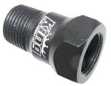 Fitting - Adapter - Straight - 5/8-18 in Female to 3/8 in NPT Male - Aluminum - Black Anodized - Mechanical Temperature Gauges - Each thumbnail 1