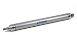 Wing Cylinder - Hydraulic Adjustment - 10 in Travel - 3/8 in OD Shaft - Clear Anodized - Sprint Car - Each thumbnail 1