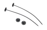 Electric Fan Mount Kit - Push Through Radiator Style - Nylon - Black - Pair thumbnail 1
