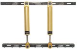 Shock Rack - Wall Mount - 2-Piece - 24 in Long - 10 Shock Capacity - Aluminum - Black Anodized - Each thumbnail 1