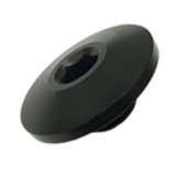 Cross Shaft End Cap - 11/16 in Diameter - Aluminum - Black Anodized - Each thumbnail 1