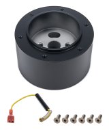Steering Wheel Adapter - Lecarra 6-Bolt Steering Wheel to OE Column - Aluminum - Black Anodized - GM 1967-94 - Kit thumbnail 1