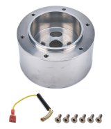Steering Wheel Adapter - Lecarra 6-Bolt Steering Wheel to OE Column - Aluminum - Polished - GM 1967-94 - Kit thumbnail 1