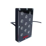 LED Accessory Rain Light - 3.94 x 2.44 in Rectangle - Red LED - Aluminum - Black Anodized - Each thumbnail 1