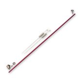 Throttle Linkage - 23-1/4 in Long Rod - 2 Rod Ends - Hardware Included - Aluminum - Red Anodized - Universal - Kit thumbnail 1