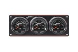 Gauge Panel Assembly - SMi Elite Waterproof - Analog - Fuel Pressure / Oil Pressure / Water Temperature - 2-5/8 in Diameter - Black Face - Warning Light - Kit thumbnail 1