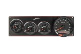 Gauge Panel Assembly - SMi Elite Waterproof - Analog - Fuel Pressure / Oil Pressure / Tachometer / Water Temperature - 6 in / 2-5/8 in Diameter - Black Face - Warning Light - Kit thumbnail 1