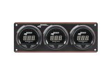 Gauge Panel Assembly - Waterproof LED - Digital - Fuel Pressure / Oil Pressure / Water Temperature - 2-5/8 in Diameter - Black Face - Warning Light - Kit thumbnail 1