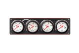 Gauge Panel Assembly - Sportsman Elite - Analog - Fuel Pressure / Oil Pressure / Oil Temperature / Water Temperature - 2-5/8 in Diameter - White Face - Kit thumbnail 1