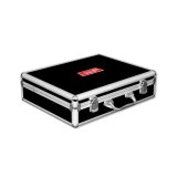 Universal Storage Case - 14.375 in L x 11 in W x 3.5 in H - 1 Compartment - Lined - Aluminum / Plastic - Black / Natural - Each thumbnail 1