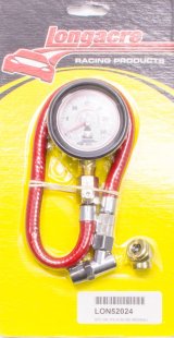 Tire Pressure Gauge - Standard - Glow in the Dark - 0-30 psi - Analog - 2 in Diameter - White Face - 1/4 lb Increments - Each thumbnail 1
