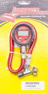 Tire Pressure Gauge - Basic Digital - 0-60 psi - Digital - 2 in Diameter - Red Face - 0.1 lb Increments - Each thumbnail 1
