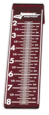 Chassis Height Target - 2-8 in Height Range - Checker Only - Plastic - Red - Long Acre Laser Chassis Height Gauges - Each thumbnail 1