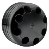 Caster / Camber Gauge Adapter - 5/16-18 in Gauge Bolt - Magnetic - 3 in Diameter - Aluminum - Black Powder Coat - Universal Spindle - Each thumbnail 1