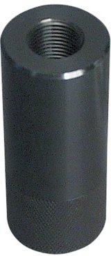 Caster / Camber Gauge Adapter - 5/16-18 in Gauge Bolt to 5/8-18 in Thread - Aluminum - Black Powder Coat - Go Kart Spindle - Each thumbnail 1