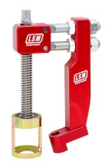 Valve Spring Compressor - Head-On - Stud Mount - Aluminum - Red Anodized - 7/16 in Rocker Studs - Kit thumbnail 1