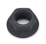Lug Nut - 5/8-18 in Right Hand Thread - Hex Head - Flat Seat - Open End - Steel - Black Oxide - Each thumbnail 1