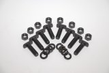 T-Bolt - 1/2-20 in Thread - Hex Nuts - Washers - Steel - Black Oxide - Backing Plate - Large Ford Housing Ends - Set of 8 thumbnail 1