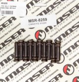 Wheel Stud - 7/16-20 in Thread - 1.750 in Long - 0.480 in Knurl - Steel - Black Oxide - Set of 10 thumbnail 1