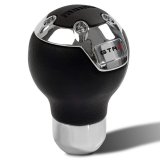 Shifter Knob - GTR 2 - Set Screw Attachment - Aluminum - Black Leather / Chrome - Universal - Each thumbnail 1