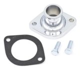 Water Neck - Straight - 1-1/2 in ID Hose - Gasket / Hardware Included - Steel - Chrome - Mopar - Each thumbnail 1