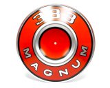 Engine Identification Plate - 10-3/8 in OD - 383 Magnum Logo - Aluminum - Orange Paint - Mopar Air Cleaners - Each thumbnail 1