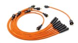 Spark Plug Wire Set - Carbon Suppressed Core - Orange - OEM Boots - Socket Style - Small Block Mopar - Kit thumbnail 1