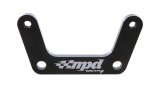 Brake Caliper Bracket - Front - Aluminum - Black Anodized - 5-1/4 in Lug Mount Calipers - Sprint Car Spindles - Each thumbnail 1