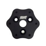 Steering Wheel Adapter - 6-Bolt Wheel to 3-Bolt Quick Release Hub - Aluminum - Black Anodized - MPI Steering Wheels - Each thumbnail 1