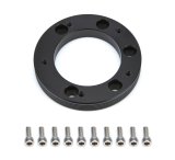 Steering Wheel Adapter - 5-Bolt Wheel to 6-Bolt Quick Release Hub - Hardware Included - Aluminum - Black Anodized - Each thumbnail 1