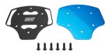 Steering Wheel Center Plate Cover - Aluminum - Blue / Black - MPI F Steering Wheels - Each thumbnail 1