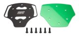 Steering Wheel Center Plate Cover - Aluminum - Green / Black - MPI GT-13 Steering Wheels - Each thumbnail 1