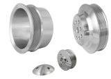 Pulley Kit - Performance Ratio - 6-Rib Serpentine - Aluminum - Clear Powder Coat - Small Block Ford - Kit thumbnail 1