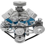 Pulley Kit - Ultra - 6-Rib Serpentine - Aluminum - Clear Powder Coat - Ford FE-Series - Kit thumbnail 1