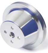 Water Pump Pulley - Performance Ratio - V-Belt - 1 Groove - 6.75 in Diameter - Aluminum - Clear Powder Coat - Ford FE-Series - Each thumbnail 1