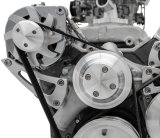 Alternator Bracket - High Performance - Passenger Side - High Mount - Water Pump Mount - Aluminum - Clear Powder Coat - Long Water Pump - GM 10SI Alternators - Big Block Chevy - Kit thumbnail 1