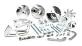 Pulley Kit - Ultra - Performance - 6-Rib Serpentine - Aluminum - Clear Powder Coat - Long Water Pump - Big Block Chevy - Kit thumbnail 1