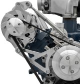 Alternator Bracket - Deluxe - Passenger Side - High Mount - Water Pump Mount - Aluminum - Clear Powder Coat - Ford 1G Alternators - Small Block Ford - Kit thumbnail 1