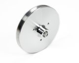 Power Steering Pump Pulley - V-Belt - 1 Groove - Press-On - 6 in Diameter - Aluminum - Clear Powder Coat - Saginaw Pump - Each thumbnail 1