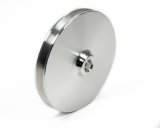 Power Steering Pump Pulley - V-Belt - 1 Groove - Bolt-On - 6 in Diameter - Aluminum - Clear Powder Coat - GM Pumps - Each thumbnail 1