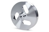 Power Steering Pump Pulley - Serpentine - 6-Rib - Press-On - 6.375 in Diameter - Aluminum - Clear Powder Coat - GM Pumps - Each thumbnail 1