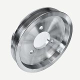 Crankshaft Pulley - Serpentine - 6-Rib - 7 in Diameter - Hardware Included - Aluminum - Clear Powder Coat - Short Water Pump - Big Block Chevy - Each thumbnail 1