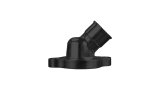 Water Neck - 45 Degree - 1-1/2 in ID Hose Barb - O-Ring / Hardware Included - Aluminum - Black Anodized - Chevy V8 - Each thumbnail 1