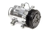 Air Conditioning Compressor - Sanden 7176 Compact - Serpentine Pulley Included - Polished - Universal - Each thumbnail 1