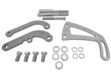 Power Steering Pump Bracket - Driver Side Mount - Steel - Chrome - Saginaw Style Pump - Small Block Chevy - Kit thumbnail 1